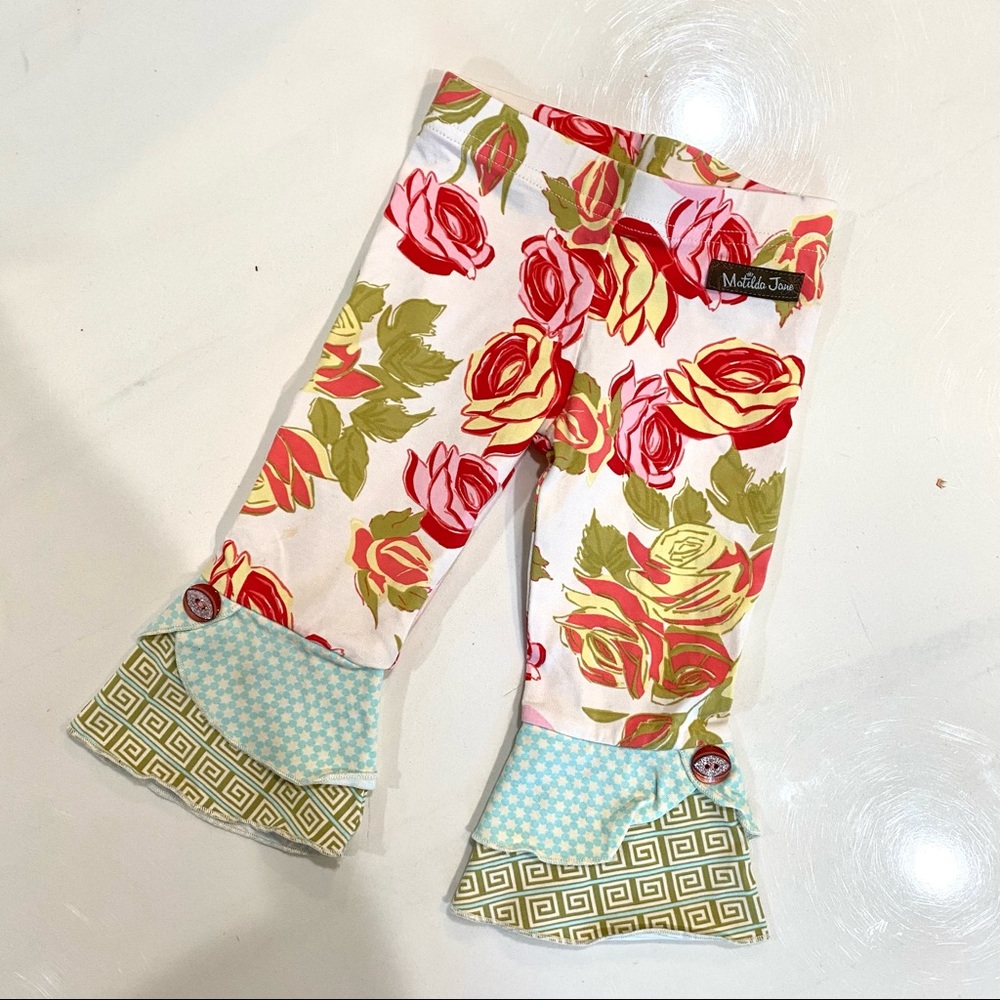 Matilda Jane floral toddler “scrappy leggings” bottoms.  Size 2